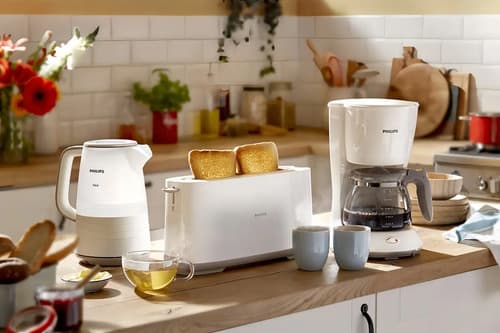 Philips Hd2590/00 Tostadora Pan Frances Y Lactal 7 Niveles Color Blanco
