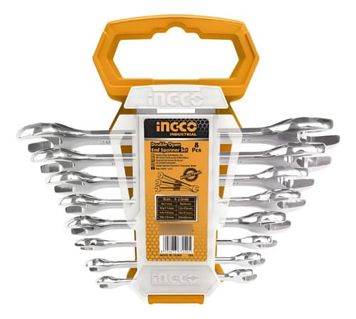 Juego De 8 Llaves Doble Boca De 6 A 22 Mm Ingco Amarillo