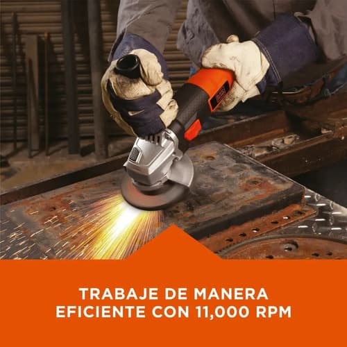 Miniamoladora Angular Black+decker G720n Color Naranja 820 w 220 v + Accesorios