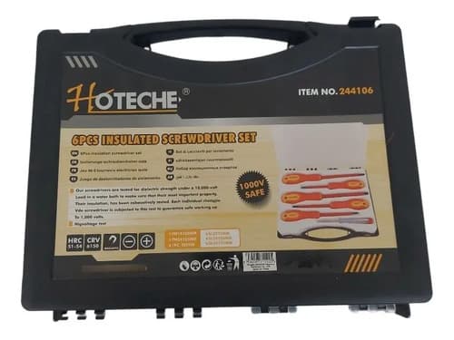 Set De Desarmadores Hoteche Con Probador De Corriente De 6 Piezas