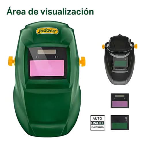 Mascara Soldar Fotosensible Automática 90x35mm Jadever Color Verde Liso