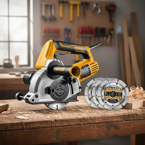 Sierra Circular Cortadora Marmol Concreto 1500w Ingco 50/60hz.