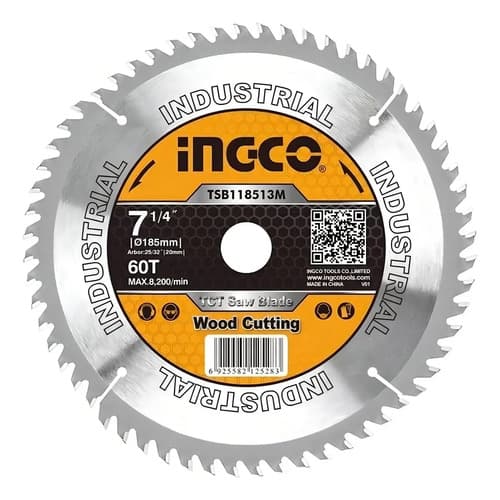 Disco Madera 7 1/4 P Sierra Circular Ingco Tsb118513 Plateado