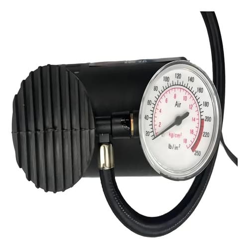 Compresor Inflador Aire Metal Auto Neumatico Portatil Color Negro Fase Eléctrica Bifásica