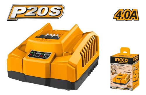 Sierra Circular Ingco 7 1/4, 20v, Con Bat 4ah Y Cargador 4ah Naranja Claro