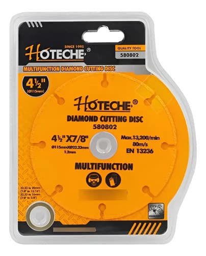 Disco Multicorte Multifunción 4 1/2 PLG 115mm Amoladora Naranja Claro