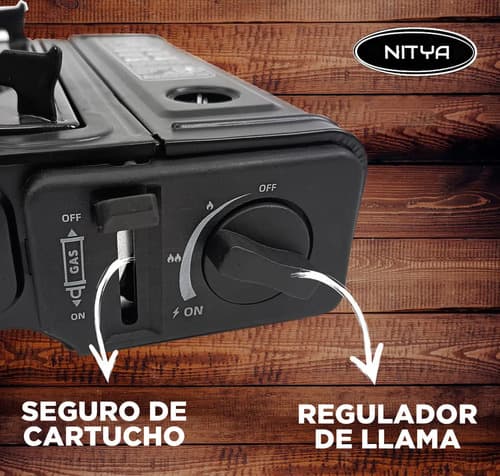 Anafe Gas Portátil Nitya Nt-155b 1 Hornalla Con Valija Camping