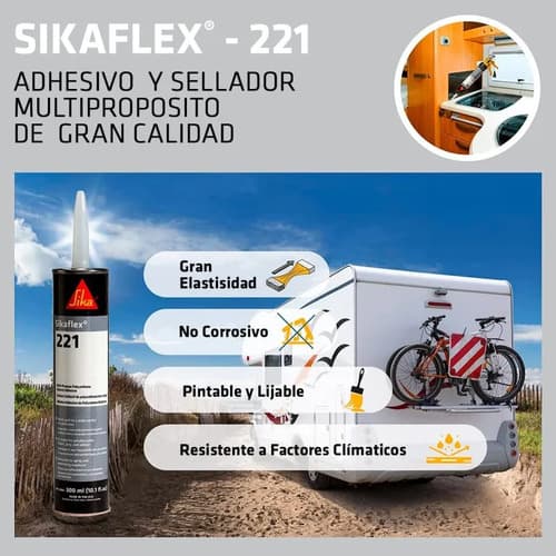 Sellador Sikaflex-221 Blanco 300cc