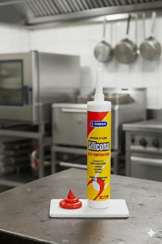 Silicona Alta Temperatura Rojo 280gs. Unisil