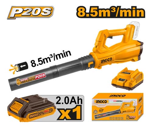 Soplador Ingco + 1 Bateria 2,0ah Y Cargador Normal