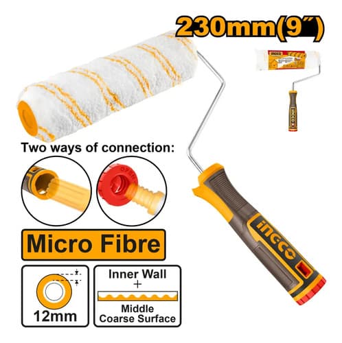 Rodillo Microfibra Para Interior 9puLG 230mm Ingco