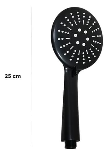 Ducha De Bano Negra C/punto Blanco Blisters Lh3277 Negro Mate