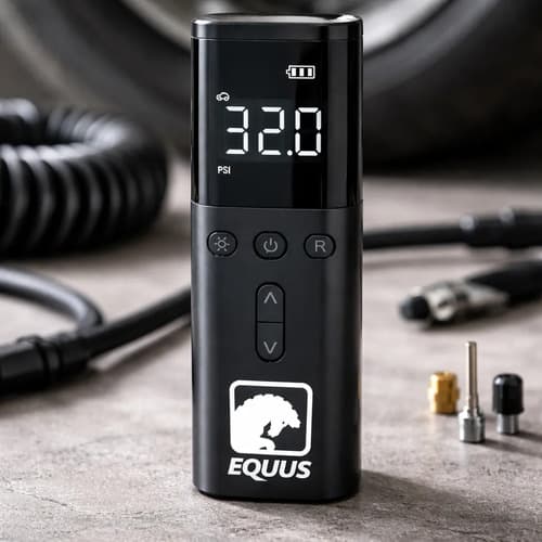 Compresor Inflador Portable Inalámbrico 60w 7.4v Equus Negro 50/60