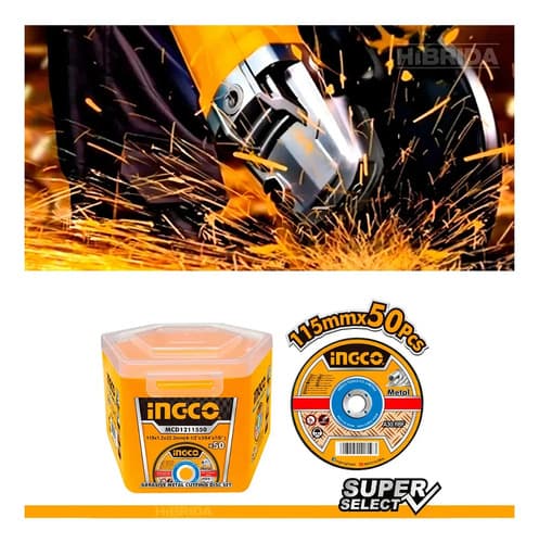 Super Combo Amoladora + Sopladora + Discos Ingco Color Amarillo Frecuencia 50/60hz