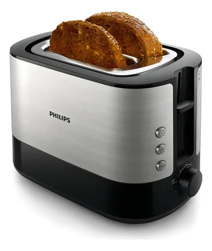 Tostadora Metalica Philips Hd2637/90 Diseño Compacto Color Gris