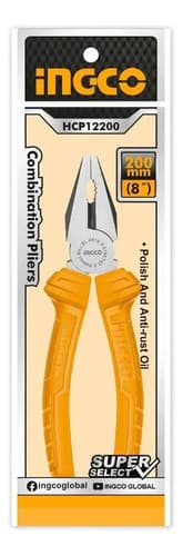 Pinza Universal Ingco De 8  Con Mango Antideslizante Ergonómico