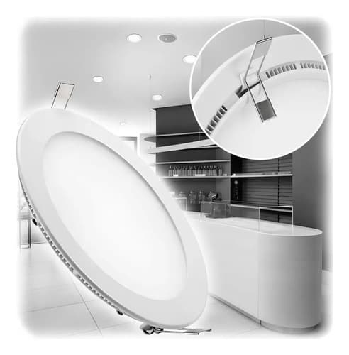 Plafón Led Embutido Dense 12w 6000k Luz Fría Aluminio Techo