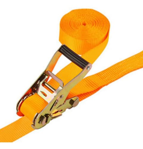 Cinta Catraca Tolsen 38mm X 6m Poliéster 1000-2000dan - Sc - Color Naranja