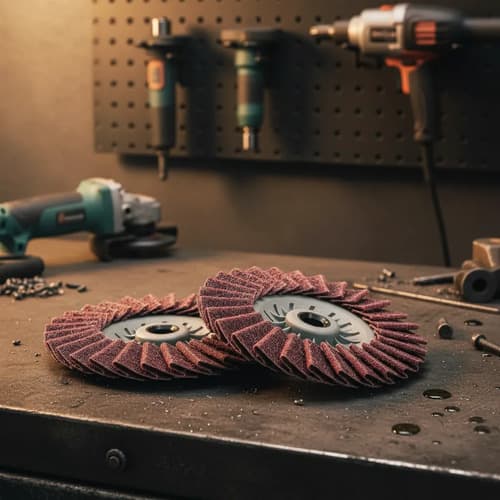 Disco Abrasivo De Lamina Flap 115mm Con Rosca M14 Hoteche Rojo