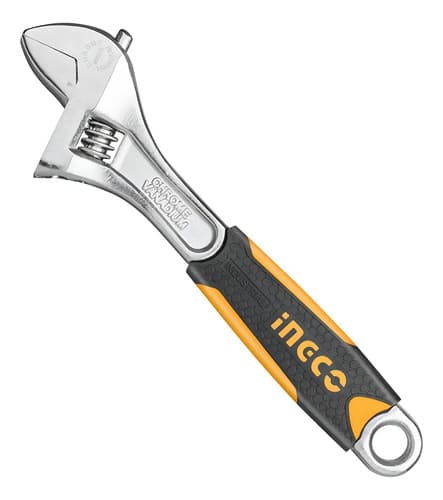 Llave Ajustable 6 Con Mango Ingco Hadw131068 Color Gris