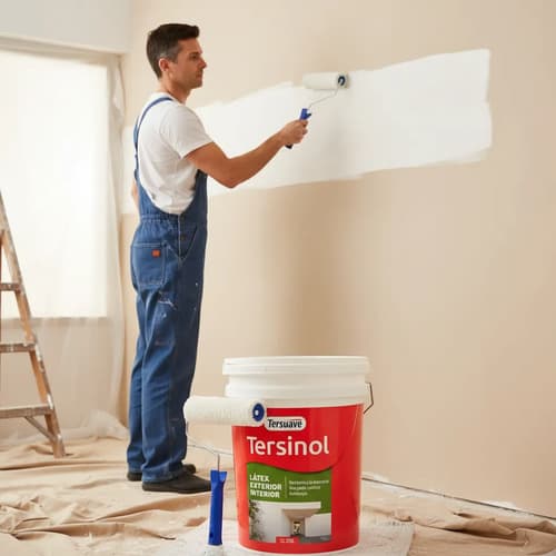 Pintura Latex Exterior Interior Tersuave Tersinol 10 Litros Blanco