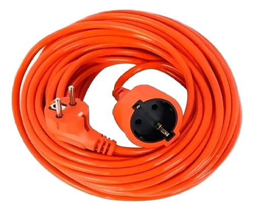 Alargue 5m Enchufe Y Conector Tipo Schuko Wadfow Wejag02 Naranja Oscuro