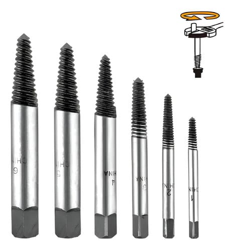 Kit 6 Contra Macho Extractor De Tornillos Ingco Ase106