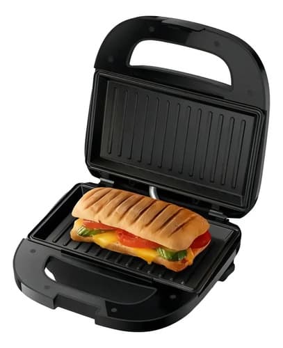 Sandwich Maker Philips Hd2330 Sandwichera 750w Grill Color N Negro