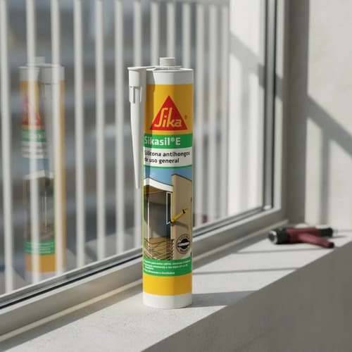Sellador De Silicona Sika Sikasil E Transparente En Cartucho 300ml