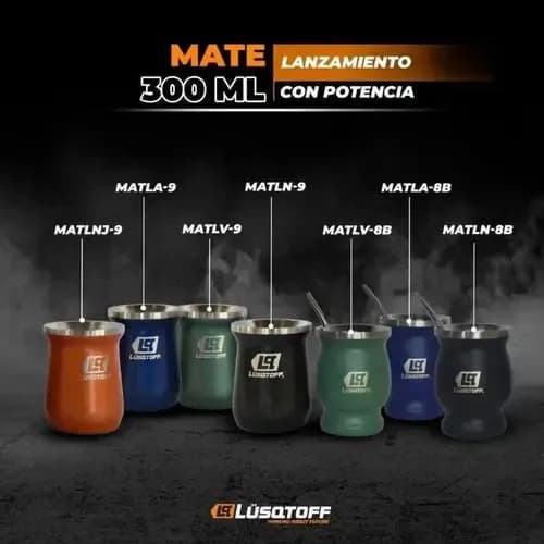 Mate Acero Inoxidable Térmico 300 Ml Lusqtoff Color Verde Personalizado