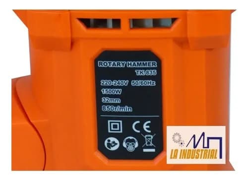 Rotomartillo Electroneumático Toyaki Tk-835 Naranja Frecuencia De 50hz/60hz Con 1.5kw De Potencia 50 Hz/60 Hz