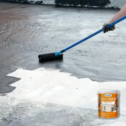 Membrana Liquida Tersuave Impermeabilizante Para Techos X 20 Kg Color Negro Azabache Satinado