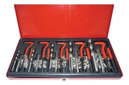 Kit Reparador Roscas Insertos Machos Mechas Bremen® 6655 Rojo
