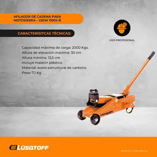 Gato Cricket Hidráulico Carro 2 Toneladas Reforzado Lusqtoff