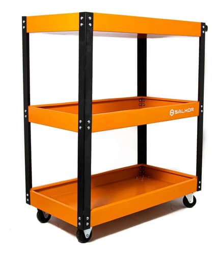 Carro Mesa Porta Herramientas Gabinete Con 130 Accesorios Negro