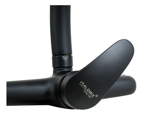 Grifo Monocomando 20cm Negro Pared Italomix Lh3257