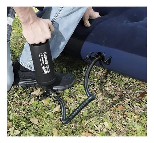 Inflador Manual Portátil Bestway 62002 Para Camping, Doméstico, Hogar Color Negro 4psi