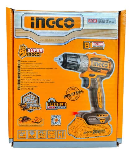 Taladro Inalámbrico - 52 Nm - Brushless - Ingco Color Naranja Claro