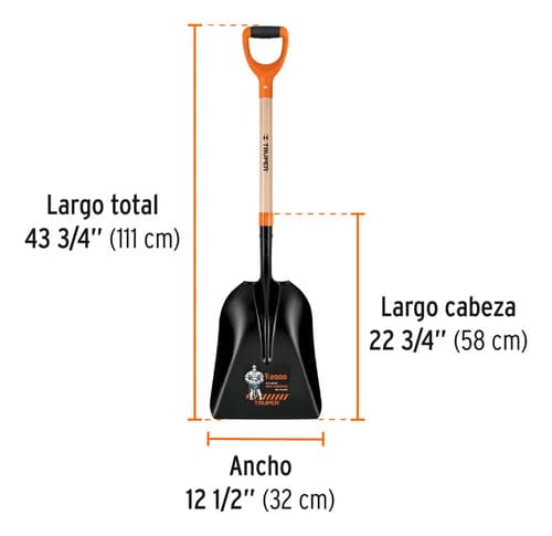 Pala Cerealera - Carbonera Truper Chapa Con Cabo T-2000