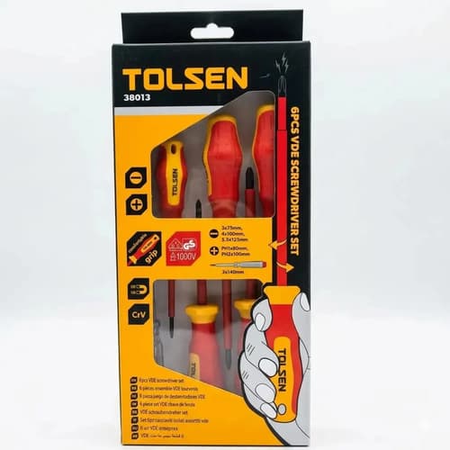 Kit X 6 Destornillador Dielectrico 1000v Tolsen 38013