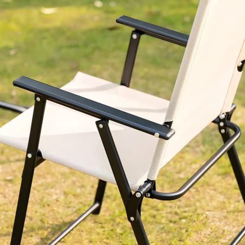 Silla Plegable De Jardin Beige Crema - Alaska
