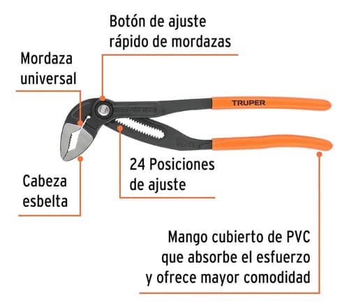 Pinzas Alicate Pico De Loro 16'' Extensión Tipo Europeo Truper 102485