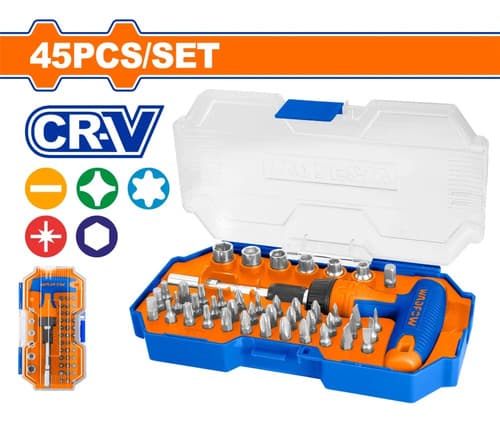 Set X45 Puntas Y Llaves Con Mango T Cr-v Wadfow Wss8b45