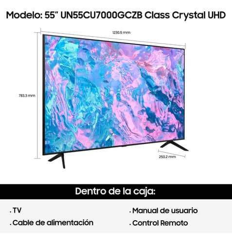 Televisor Smart Tv Samsung 55¨ 4k Uhd Crystal 4k