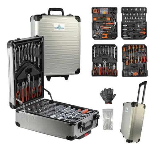 Valija Herramientas Ecodrop Aluminio Kit 599pc Plateado