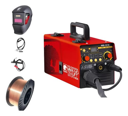 Soldadora Equus Flux Mig Mma/tig 120a +mascara + 1kg Alambre Rojo