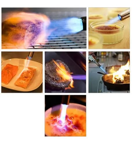Soplete De Cocina Para Repostería Con Llama Ajustable Y Encendido Automático