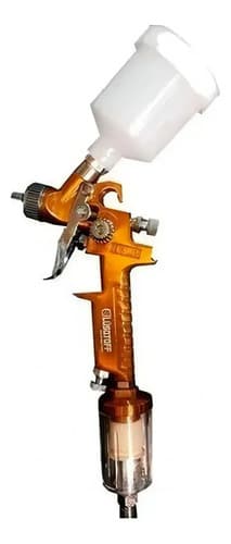 Pistola Pintar Neumática Con Trampa De Agua Grav Lusqtoff Naranja Oscuro