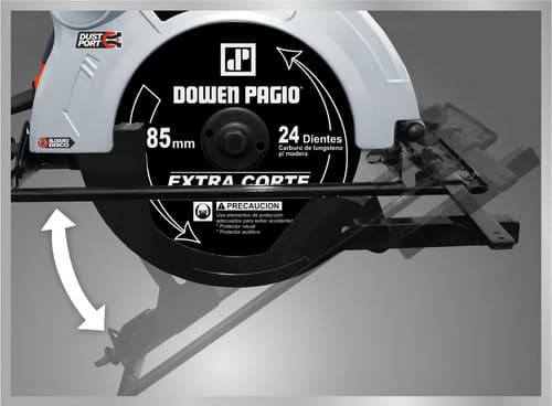 Sierra Circular 1500 W Guia Laser - Dowen Pagio Color Naranja Frecuencia 50-60hz 50 Hz