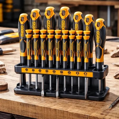Ff Juego 18 Destornilladores Ingco Hksd1828 Industrial Torx